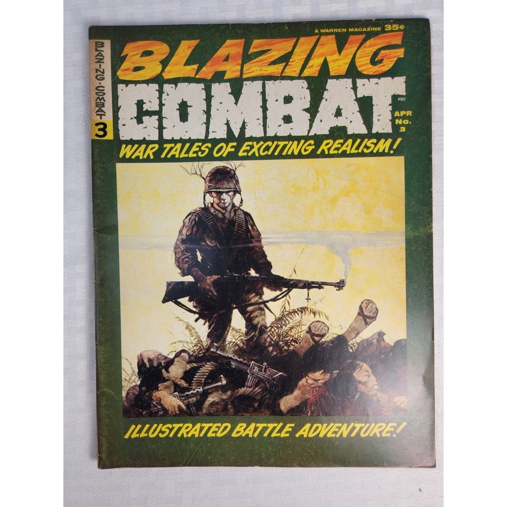 Vintage Comic Magazine: Blazing Combat War Tales Frazetta Cover April 1966---